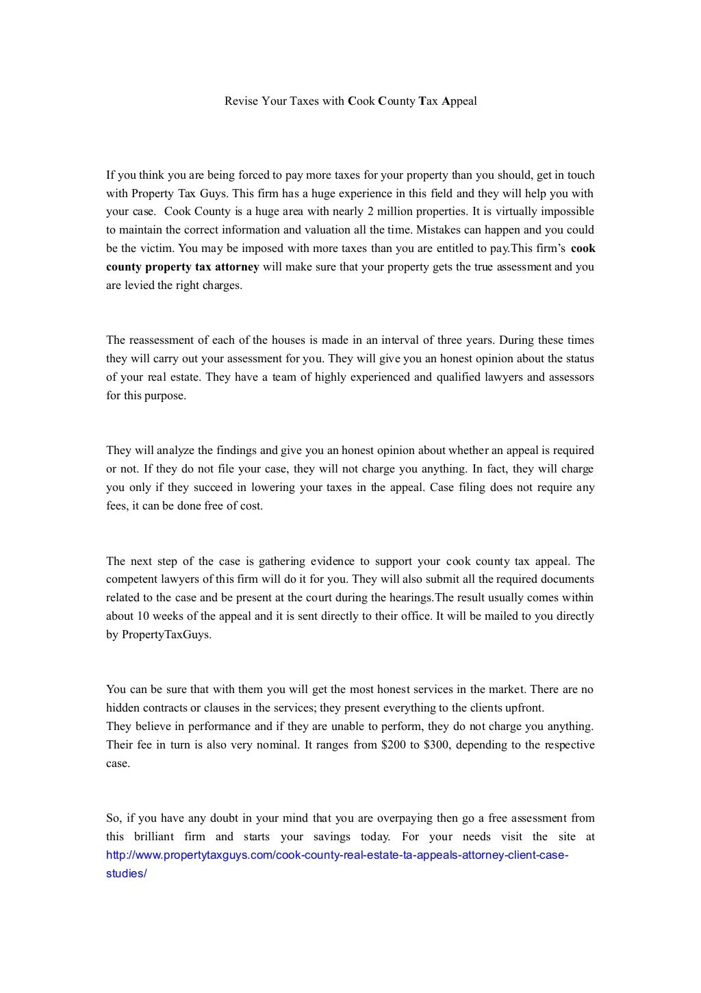 Property Tax Appeal Attorney in Cook County