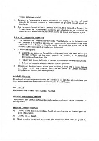 Nova proposta d'estatuts a 5 de febrer