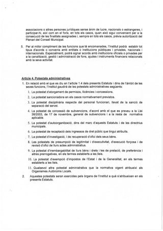 Nova proposta d'estatuts a 5 de febrer