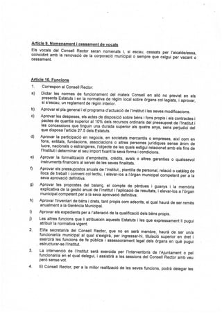 Nova proposta d'estatuts a 5 de febrer