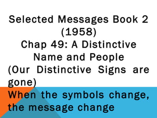 Neal Wilson, President of the North American Division of SDA, gives
this Sworn statement in the Silver-Tobler legal case involving the
Seventh-day Adventist Church: Although it is true that there was a
period in the life of the Seventh-day Adventist Church when the
denomination took a distinctly anti-Roman Catholic viewpoint, and
the term, hierarchy was used in a perjorative sense to refer to the
papal form of church governance, that attitude on the Church’s part
was nothing more than a manifestation of widespread anti-popery
among conservative protestant denominations in the early part
of this century and the latter part of the last, and which has now
been assigned to the historical trash heap so far as the Seventh-
day Adventist Church is concerned. Merikay McLeod lawsuit (P.
4, footnote #2, Docket Entry #84: EEOC vs PPPA C-74-2025 CBR).
Sworn statement dated Feb.6, 1976. Further in the same brief:
While, however, Adventist doctrine continues to teach that church
government by one man is contrary to the Word of God, it is not
good Seventh-day Adventism to express… an aversion to
Roman Catholicism as such. (p. 30)
 