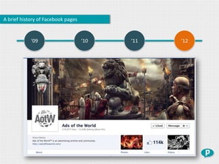 A brief history of Facebook pages


            ‘09                     ‘10   ‘11   ‘12
 
