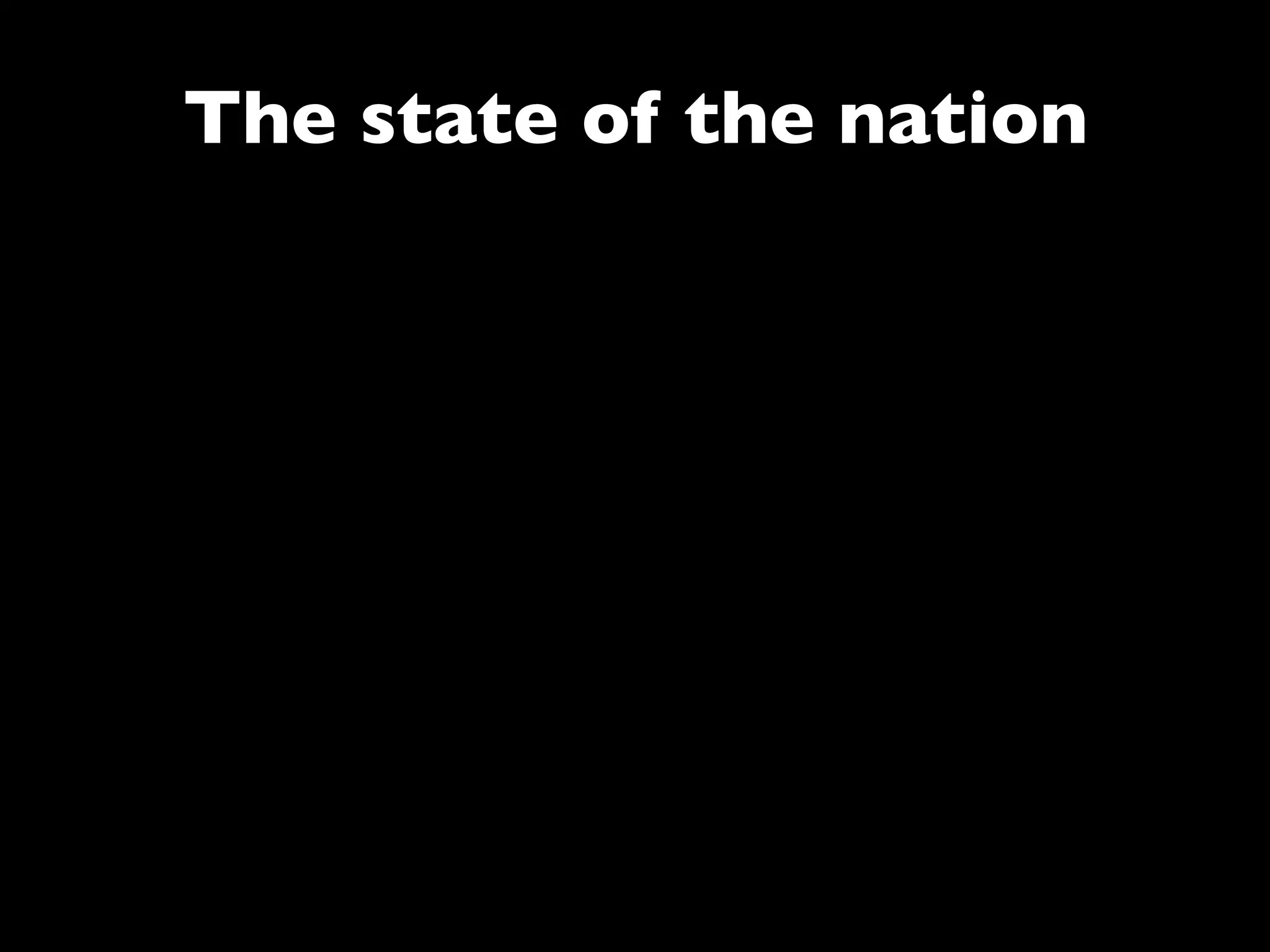 The state of the nation
 