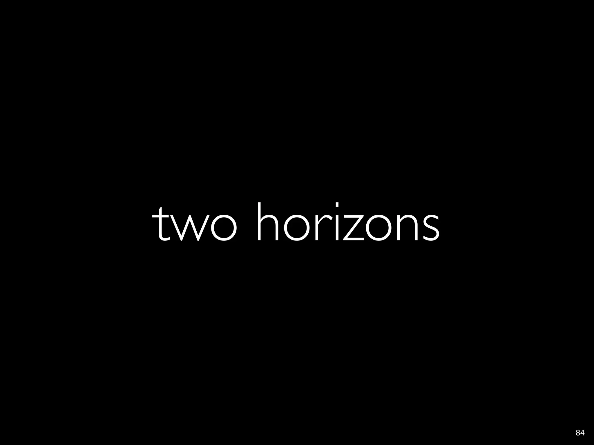 two horizons


               84
 