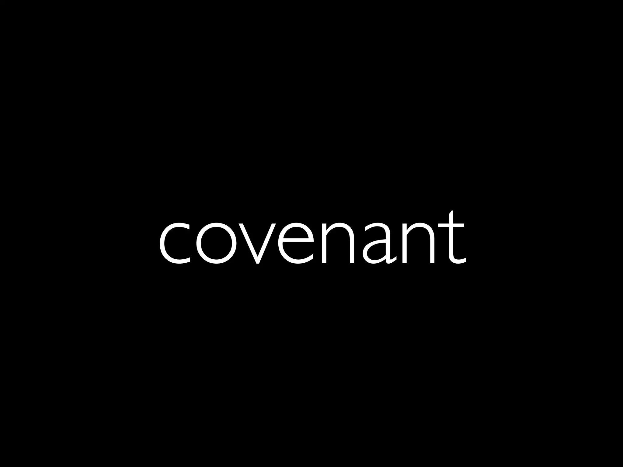 covenant
 