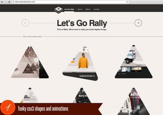 beta.rallyinteractive.com




1      funky css3 shapes and animations
 