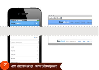 7   RESS: Responsive Design + Server Side Components
 