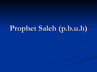 Prophet Saleh (p.b.u.h) 