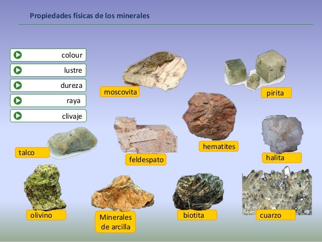 Resultado de imaxes para imagen minerales propiedades fisicas
