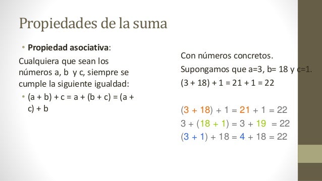 Propiedades delasumaylamultiplicación exposición