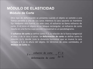 PROPIEDADES ELASTICAS DE LOS SOLIDOS | PPT