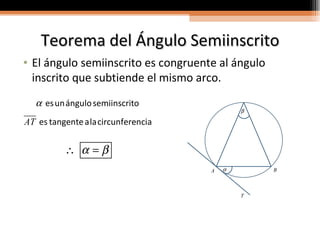 Propiedades Angulares De La Circunferencia | PPT