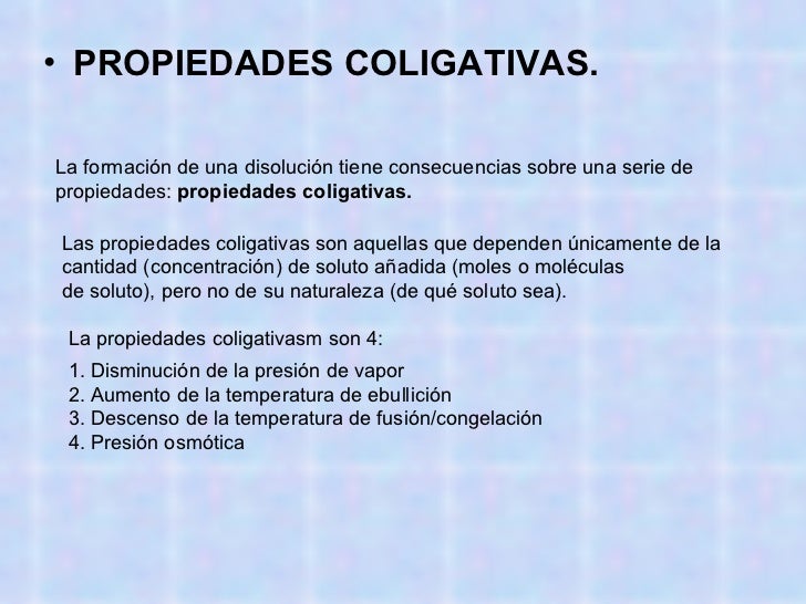 Propiedades coligativas