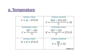 a. Temperatura
 