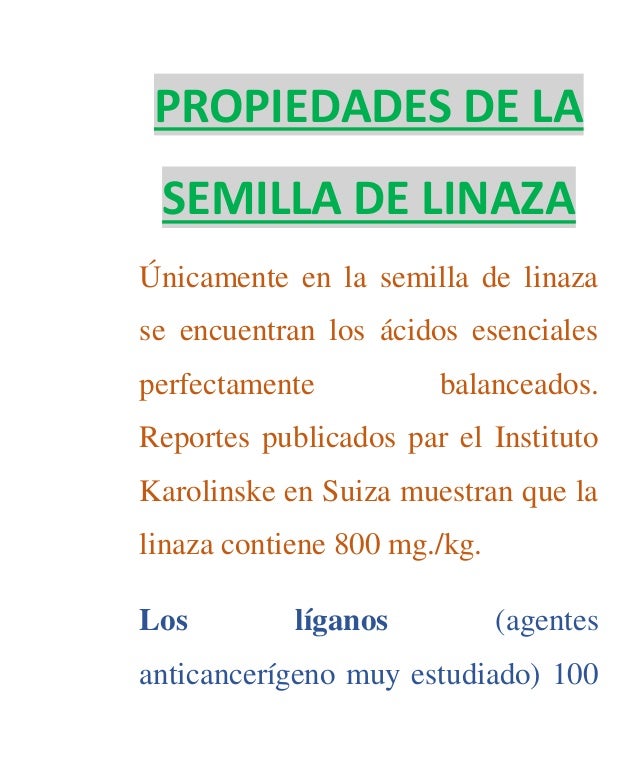 Uso de la linaza molida para adelgazar