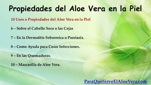 Propiedades del aloe vera en la piel Propiedades del aloe vera en la piel