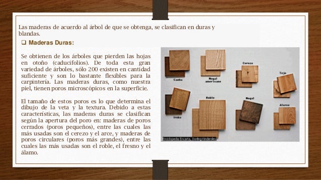 Propiedades de la madera.