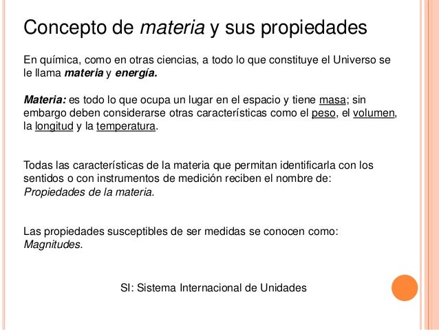 Propiedades de la materia