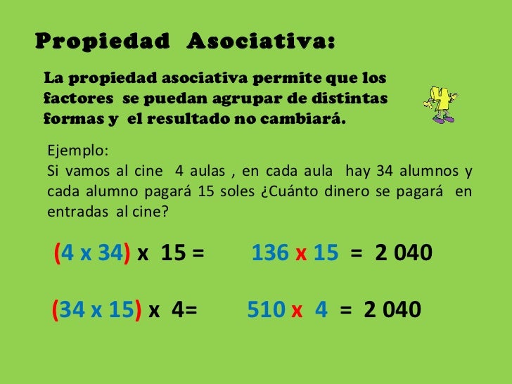 Ejemplos De Propiedad Asociativa En La Multiplicacion
