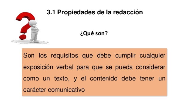 Propiedades de la redaccion