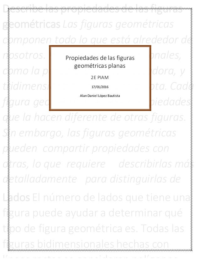 Propiedades De Las Figuras Geometricas Planas