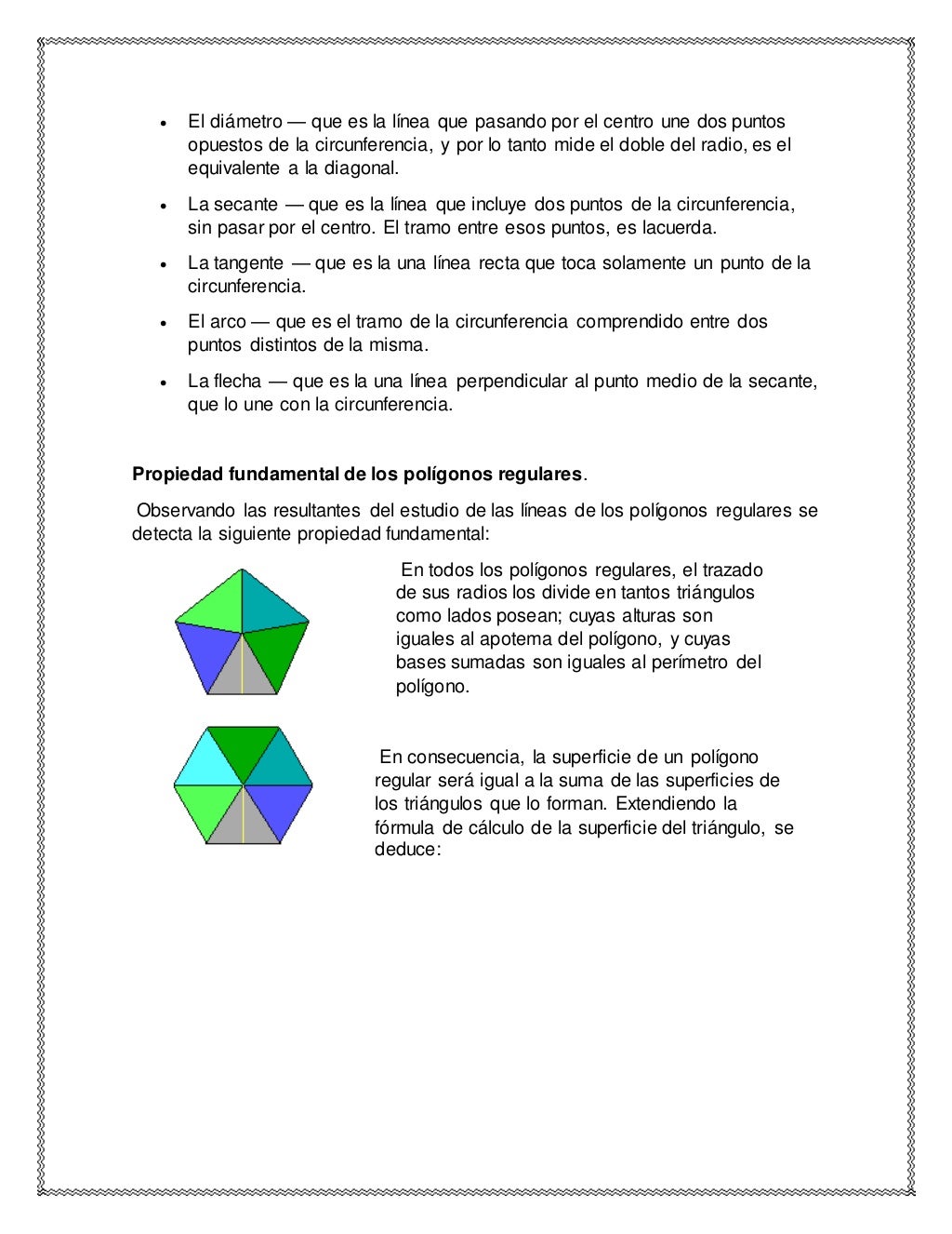 Propiedades de las figuras geométricas planas