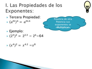 Propiedades de los exponentes | PPT