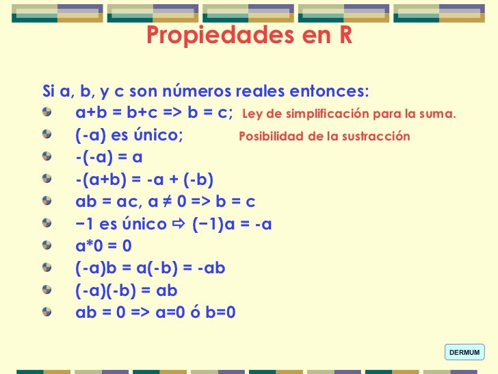 Propiedades De Los NúMeros Reales