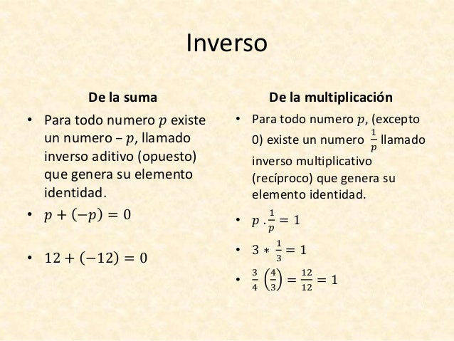 Propiedades de los numeros