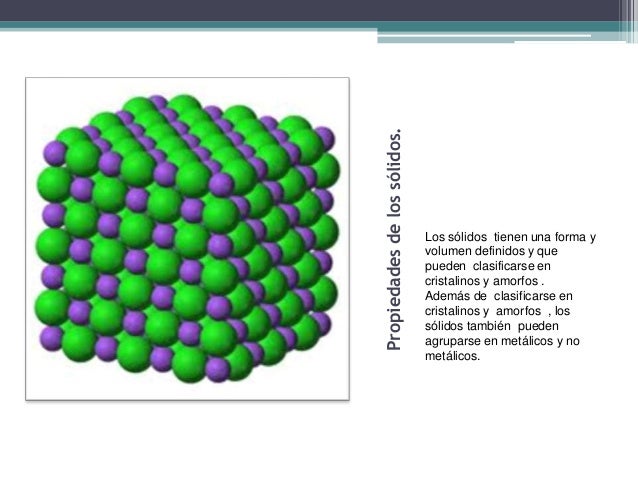 Propiedades de los sólidos.