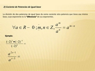 Entonces….Una potencia, es una forma abreviada de expresar la  multiplicación de un número por sí mismo varias veces. Ejemplo:ExponenteExponenteEl número que multiplicamos por sí mismo se llama base y, el número de veces que multiplicamos la base se llama exponente.BaseBaseDonde:a es un número real y b un número natural.