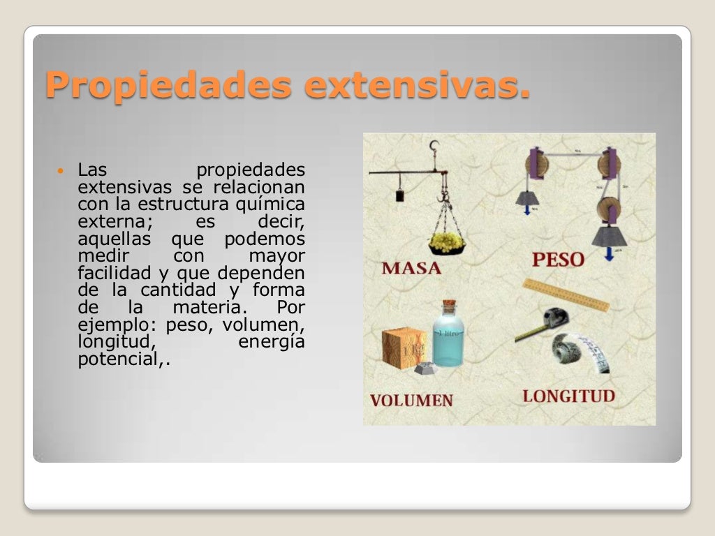 Propiedades extensivas e intensivas