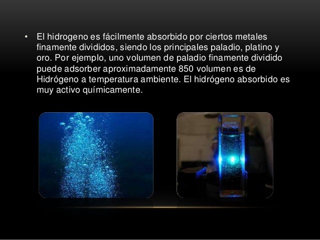 absorbido q químicas y hidrógeno y Propiedades carbono físicas el del
