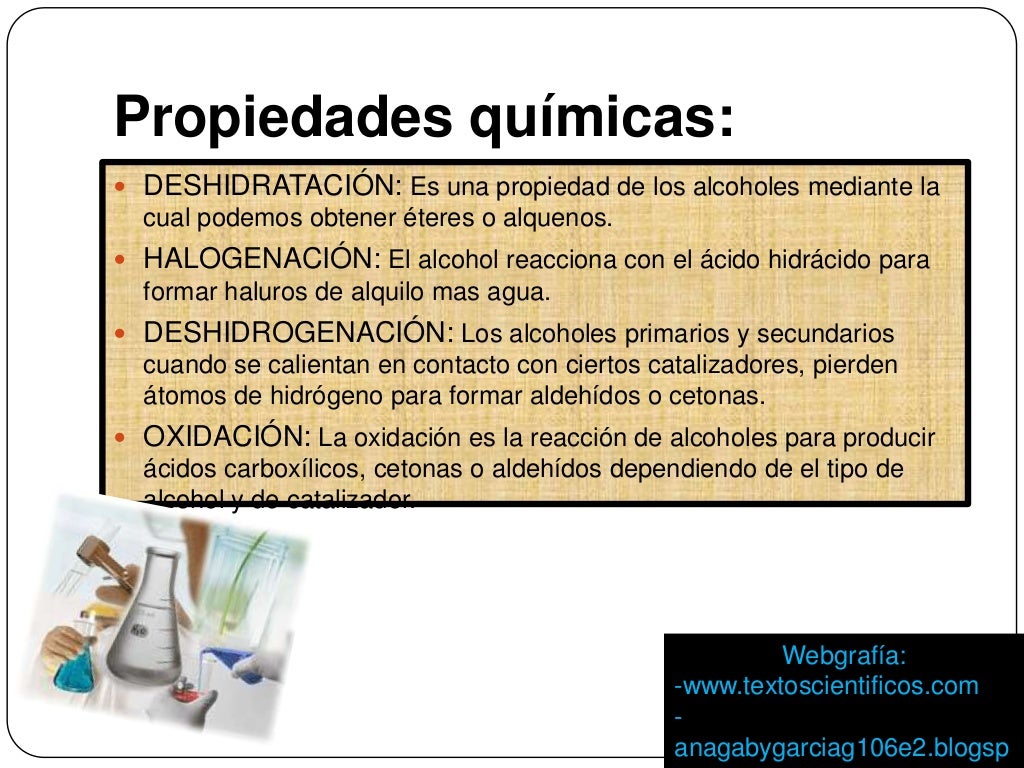 Propiedades físicas y químicas de los