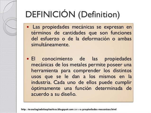 Propiedades mecánicas