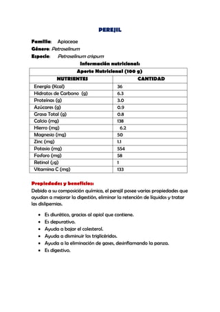 Propiedades Nutritivas de los Alimentos | PDF
