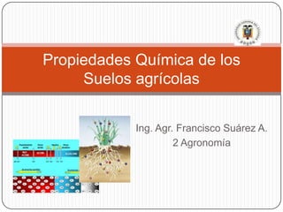 Ing. Agr. Francisco Suárez A. 2 Agronomía Propiedades Química de los Suelos agrícolas 