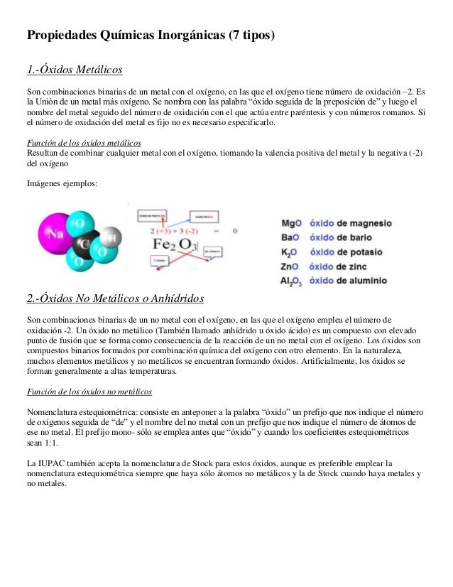Propiedades químicas