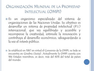 Acuerdos internacionales de propiedad industrial Convenio de París para la protección de la propiedad industrial1Arreglo de Madrid para el Registro Internacional de Marcas2Protocolo del Arreglo de Madrid para el Registro Internacional de Marcas,3Arreglo de La Haya relativo al Depósito Internacional de Dibujos y Modelos Industriales4gestión del financiamiento del desarrollo tecnológico5Arreglo de Estrasburgo 6