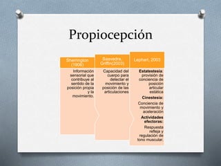 Propiocepción equilibrio-coordinación | PPTX