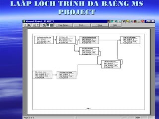 LAÄP LÒCH TRÌNH DA BAÈNG MS
          PROJECT




                     28
 
