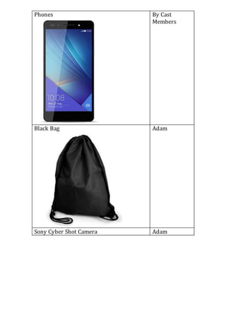 Phones By Cast
Members
Black Bag Adam
Sony Cyber Shot Camera Adam
 