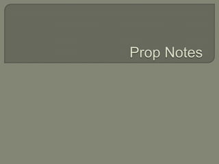 Best Prop Notes Prop Notes | PPTX | Arms & Ammunition | Sensitive Topics