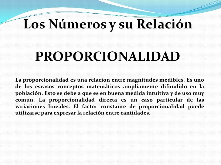 Proporcionalidad