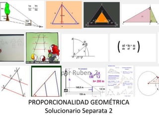 PROPORCIONALIDAD GEOMÉTRICA
Solucionario Separata 2
por Ruben_2
 