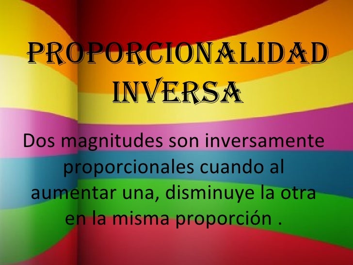 Proporcionalidad inversa