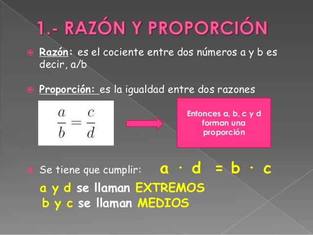Proporcionalidad numerica