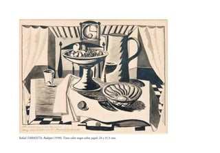 Rafael ZABALETA. Bodegón (1958). Tinta color negro sobre papel, 24 x 31,5 cms.

 