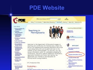 PDE Website 