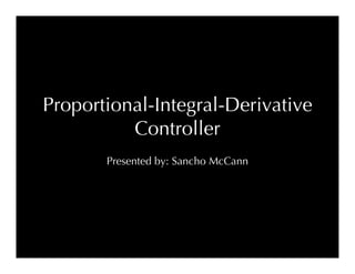 Proportional-Derivative-Integral (PID) Control | PDF | Technology ...
